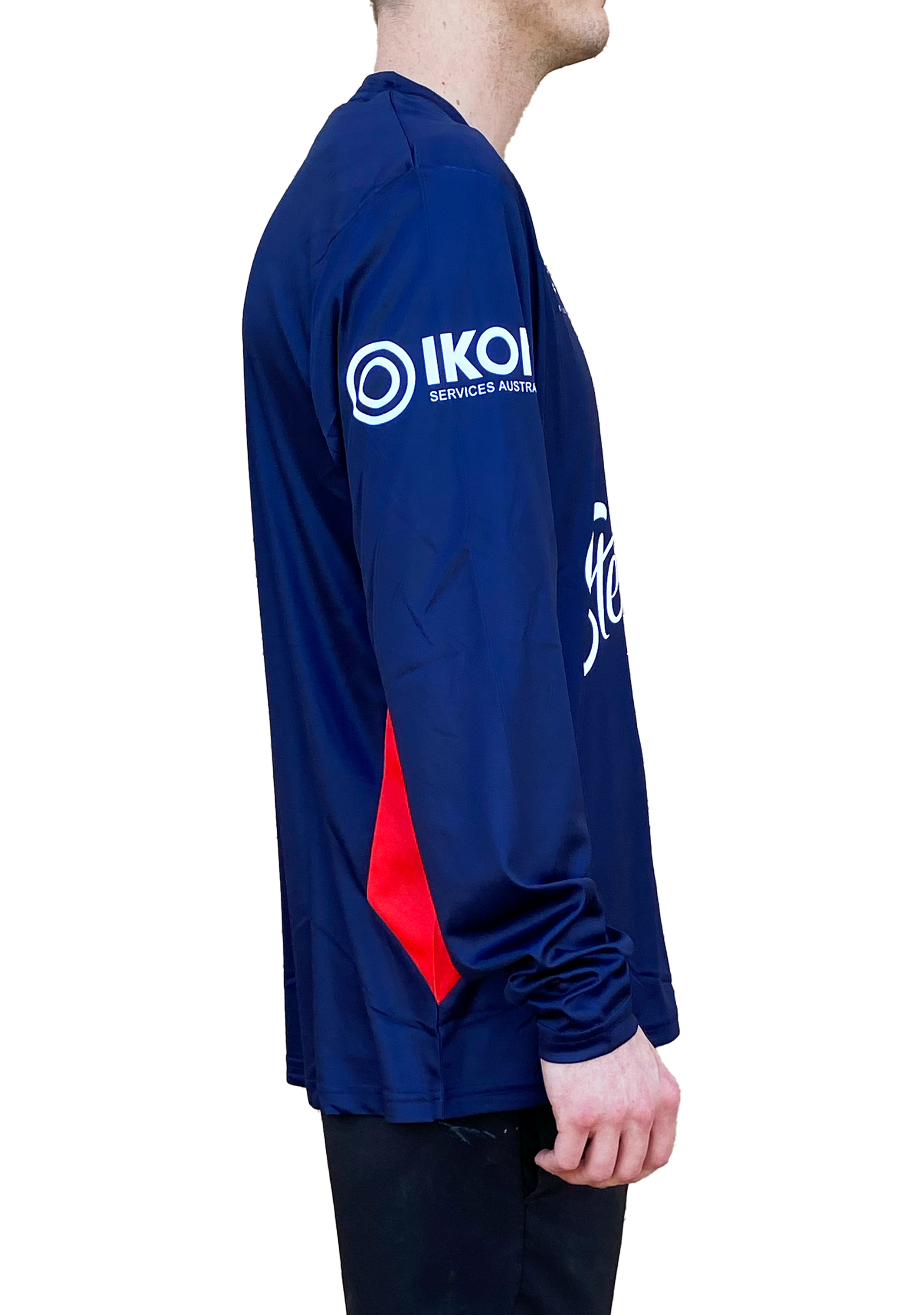 Castore Sydney Roosters Men's Training Long Sleeve Shirt - Breathable Performance Workout Top for Rugby, Gym & Casual Wear