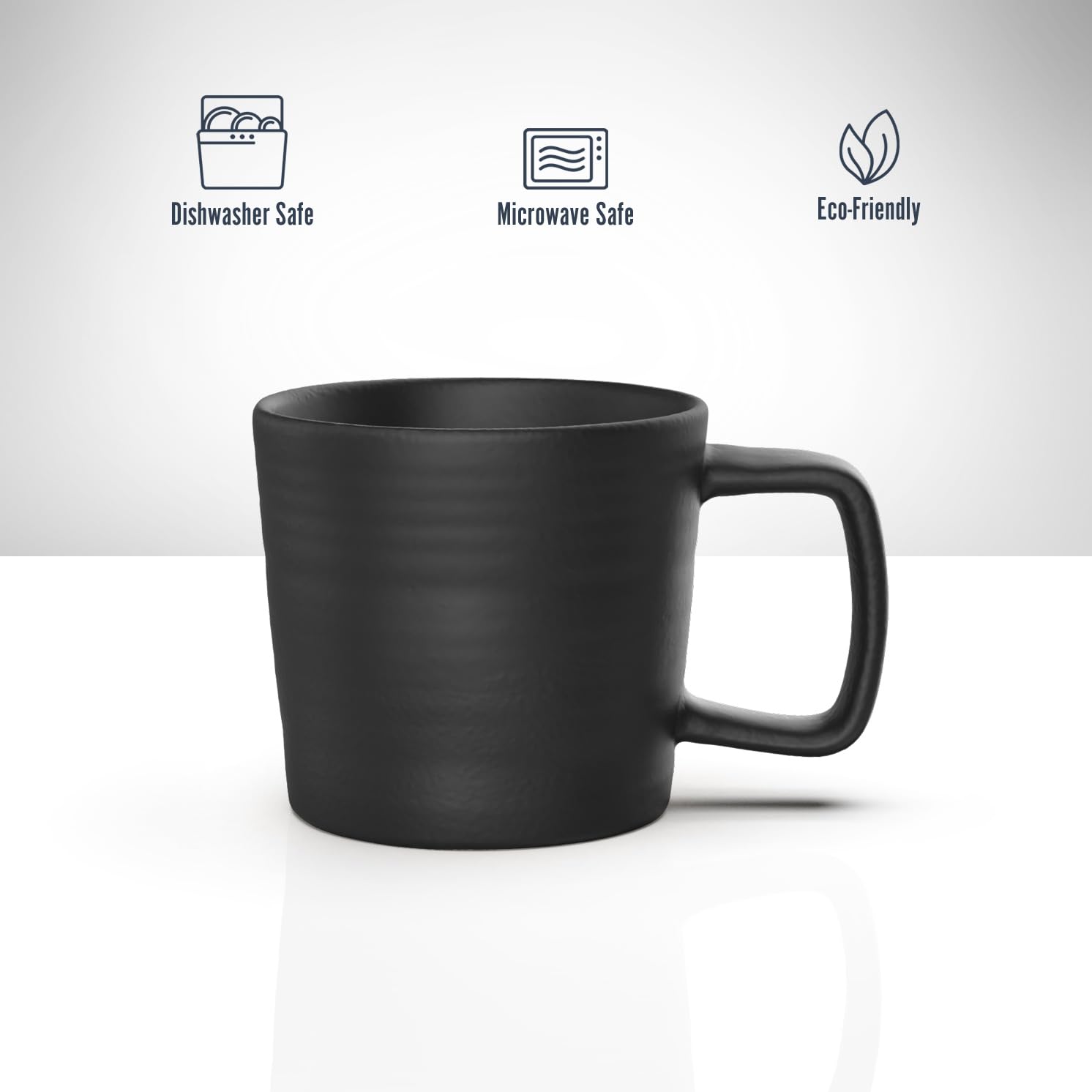 Premium Pour Over Coffee Maker Set with 2 Glass Mugs - Manual Non-Electric Drip Coffee Brewer - Dishwasher & Microwave Safe - Perfect for Home, Office & Camping (Black)