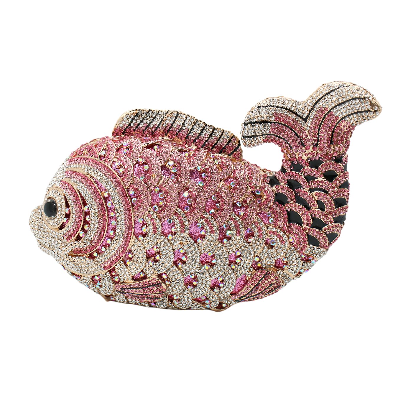 Luxury Rhinestone Women's Mini Fish Clutch Purse - Sparkling Wedding Party Evening Bag for Banquet, Prom & Special Occasions