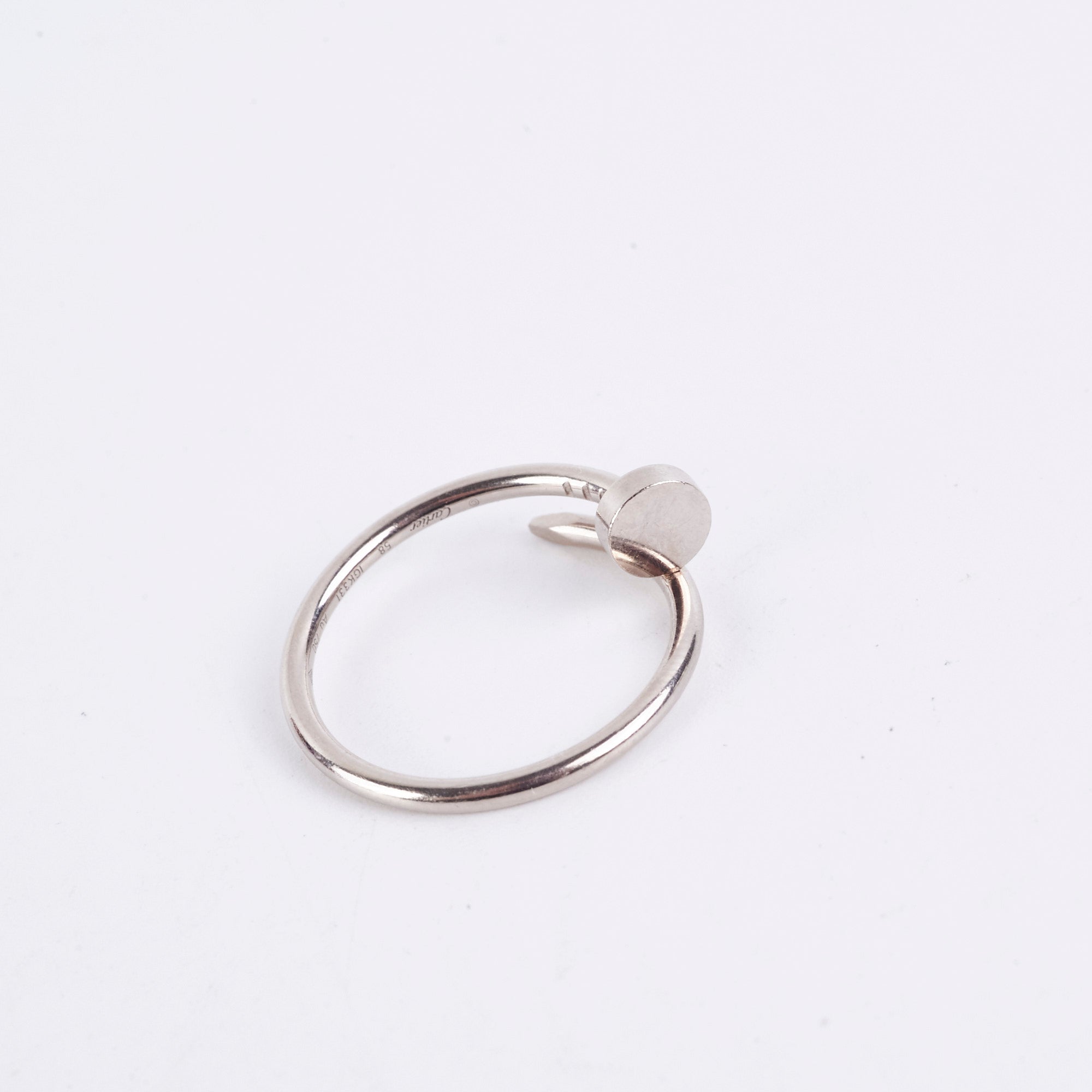Cartier Juste Un Clou 18K White Gold Small Model Ring Size 58 - Luxury Jewelry for Women, Perfect for Weddings, Anniversaries & Special Occasions