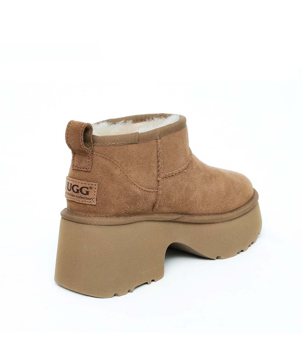 Women's UGG Ultra Mini Terra Boots - Cozy Winter Ankle Boots with Genuine Sheepskin for Women | Perfect for Casual Outfits, Snow Days & Cold Weather Fashion
