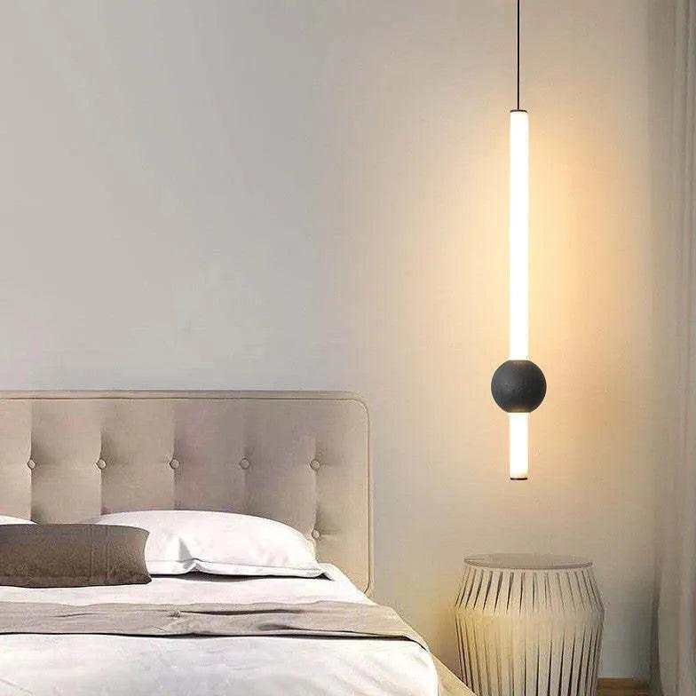 Modern Rectangular Pendant Light - Minimalist Design for Bedroom, Living Room & Dining Room | Sleek Hanging Fixture with Adjustable Height | Perfect for Contemporary Home Decor