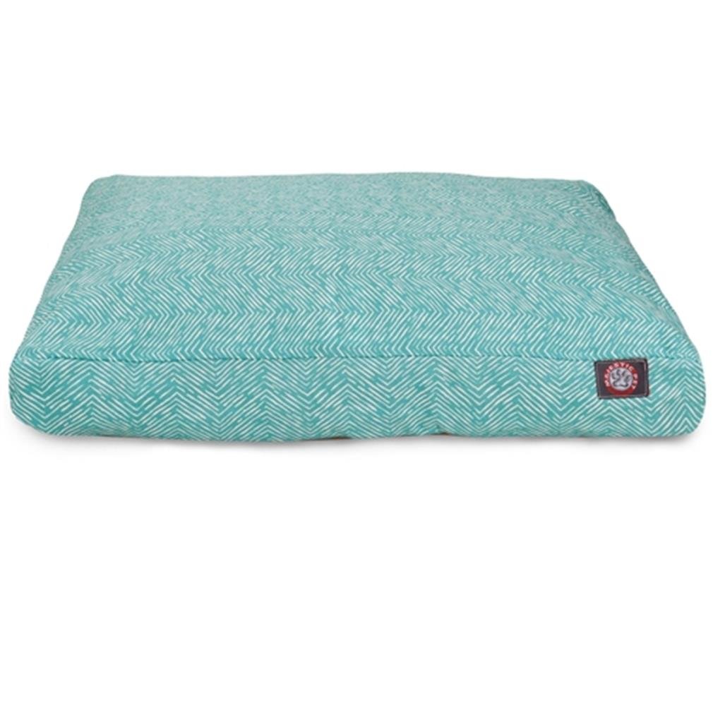 Premium Teal Native Rectangle Indoor/Outdoor Dog Bed - X-Large Size with Removable Washable Cover by Majestic Pet Products - Perfect for Living Room, Patio or Kennel Use