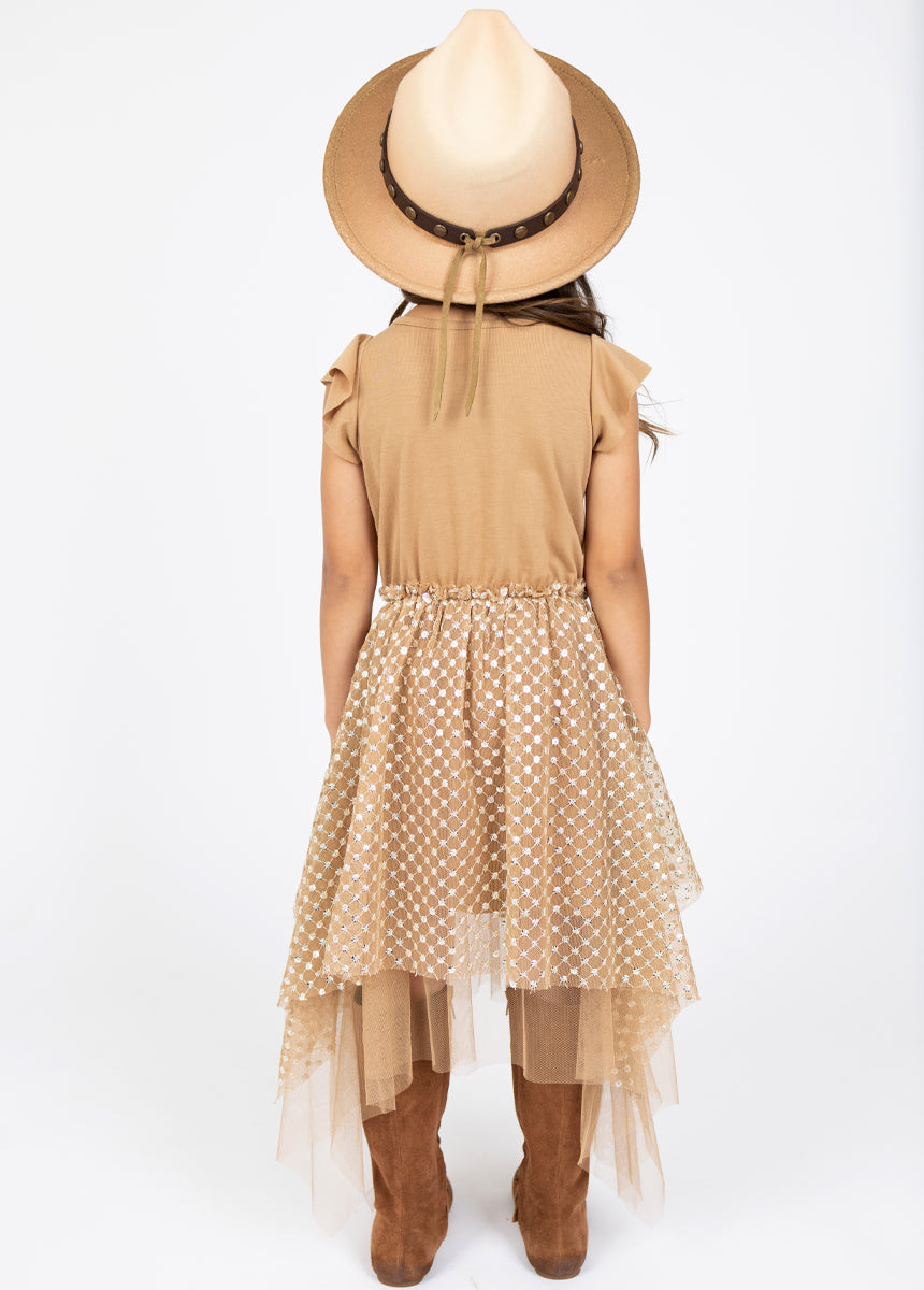 Elegant Light Tan Tina Dress for Women | Flowy Summer Dress for Casual Outings, Beach Vacations & Date Nights