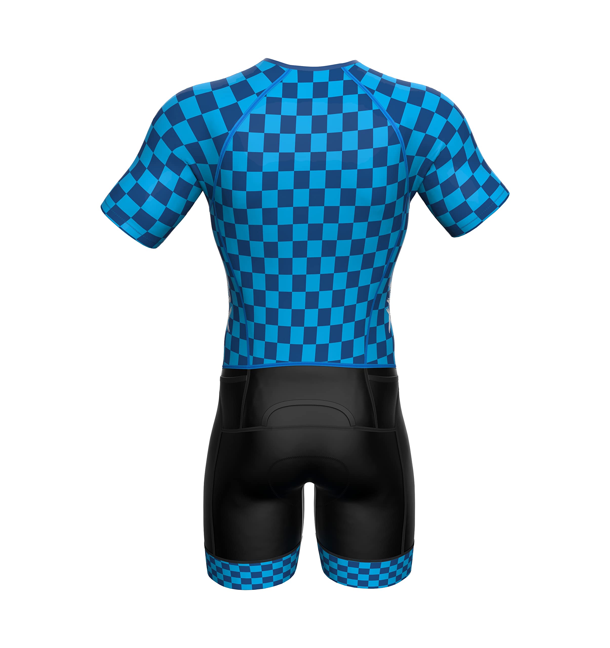 Sparx Men's Elite Aerosuit Triathlon Suit - Breathable Short Sleeve Triathlon Skinsuit for Cycling, Running & Swimming - Perfect for Ironman Competitions & Training