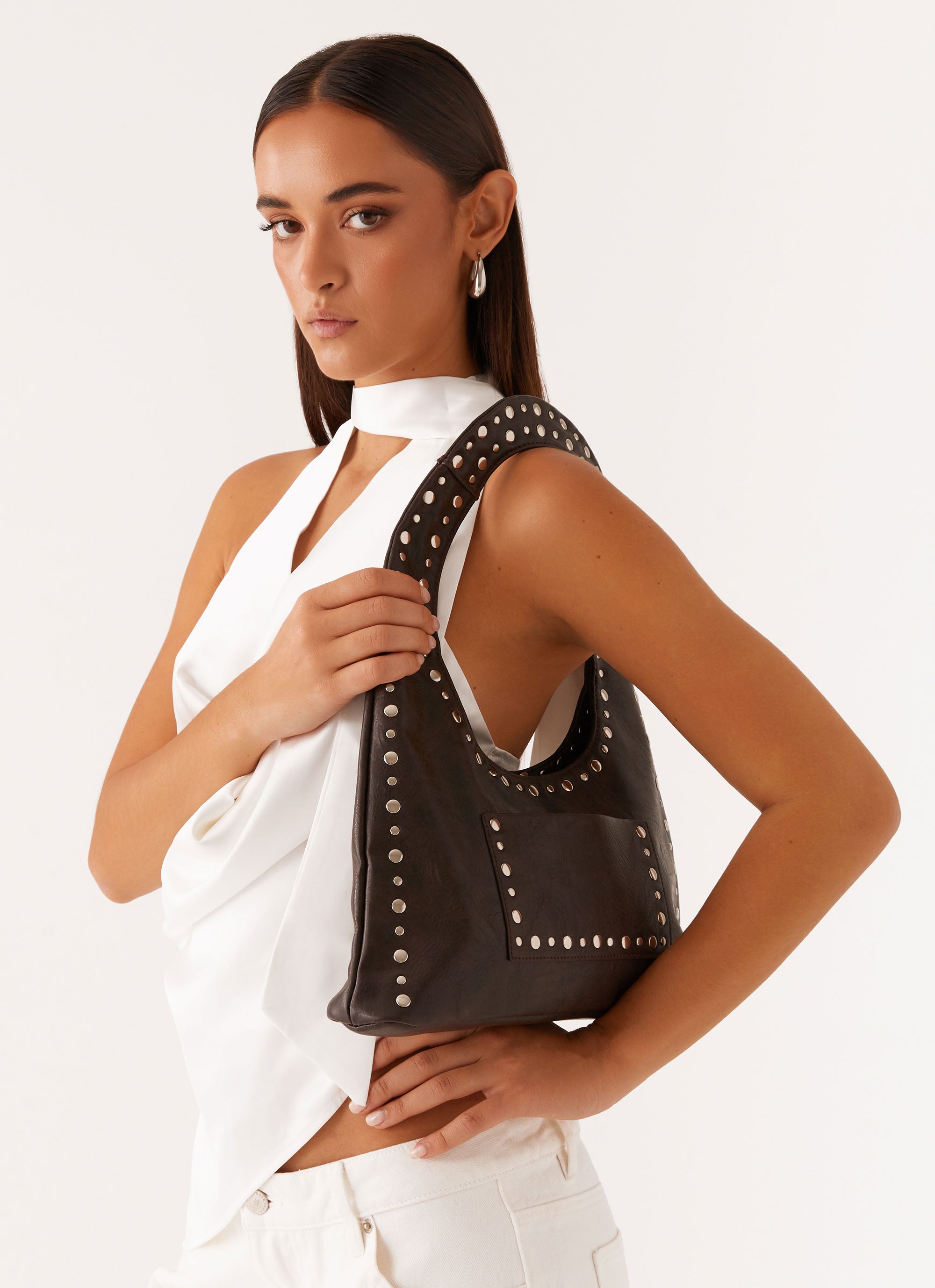 Delaney Shoulder Bag for Women - Vintage Washed Black Leather Crossbody Purse - Perfect for Work, Travel & Everyday Use
