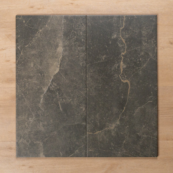 Avalon Charcoal Matte P2 Porcelain Tile 300x600mm - Premium Ceramic Wall & Floor Tiles for Bathroom, Kitchen, and Living Room Renovation