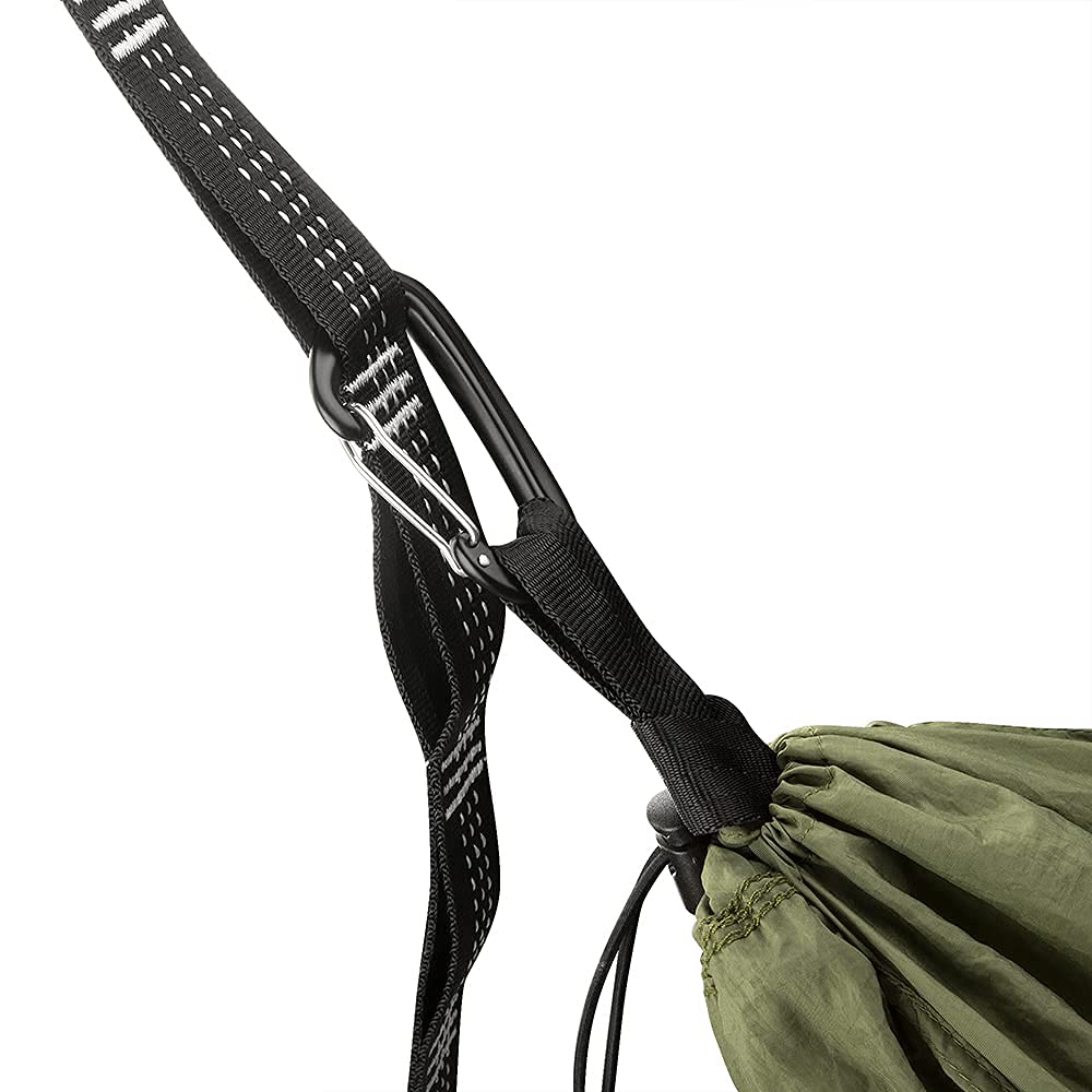 Sunyear Double & Single Camping Hammock with Removable Mosquito Net - Lightweight Portable Nylon Hammock with Tree Straps for Backpacking, Hiking, Travel and Outdoor Adventures - Perfect for Camping, Beach Trips and Backyard Relaxation
