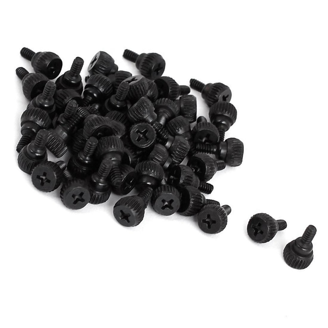 Black M3.5 Thumb Screws 50pcs - PC Computer Case Screws for Easy Assembly