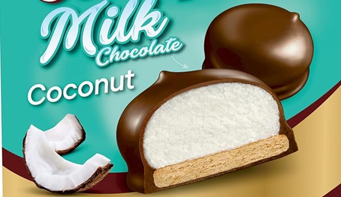 Dare Whippet Milk Chocolate Coconut Marshmallow Cookies - 230g/8.1oz (Pack of 2) - Canadian Import - Perfect for Snacking, Gifts & Tea Time