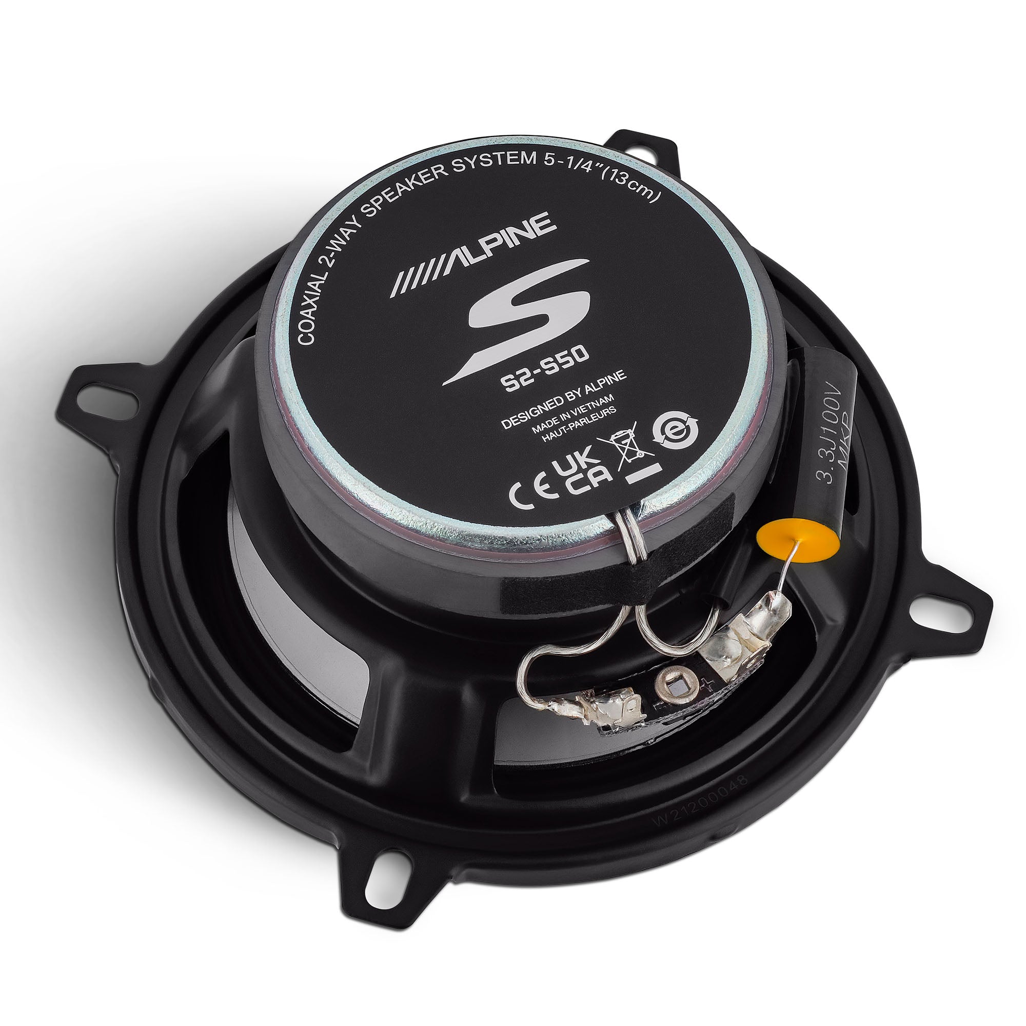 Alpine S2-S50 2-Way Hi-Res Car Speakers with Foam Baffle Kit - Premium Sound for Vehicles, Perfect for Car Audio Upgrades & Enhanced Music Experience