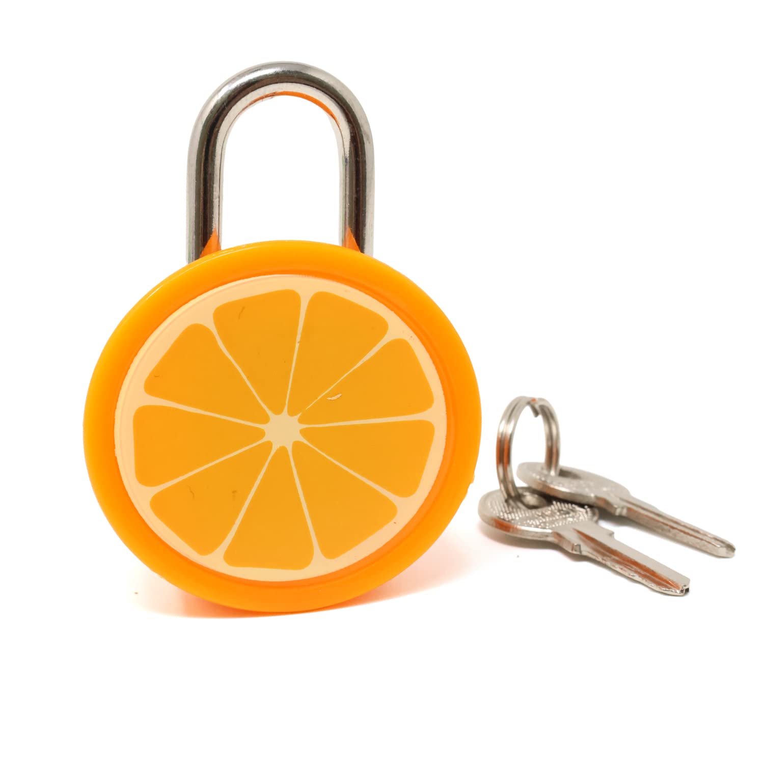 Honbay Mini Orange Fruit Padlock with 2 Keys - Cute Decorative Lock for Jewelry Box, Purse, Backpack, Diary & Suitcases | Perfect for Teens Room, School Lockers & Travel Accessories