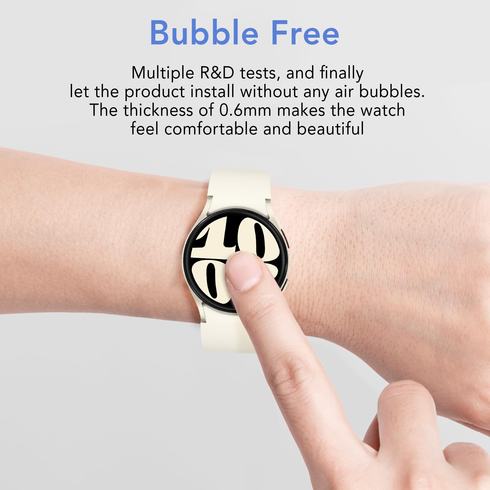 SPGUARD 2Pack Galaxy Watch 6 40mm Screen Protector - Tempered Glass for Samsung Watch 6 40mm Only - Perfect for Workouts & Daily Use