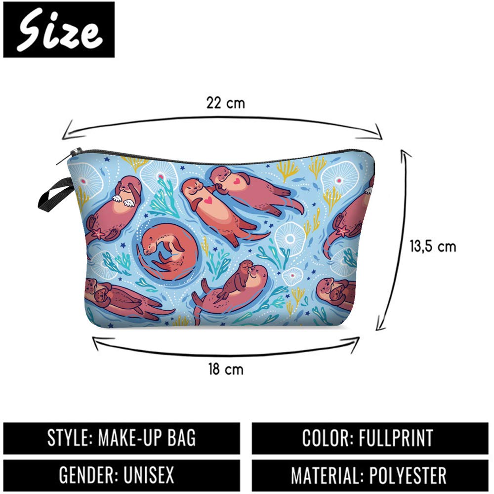 Waterproof Cosmetic Pouch for Women - Large Capacity Makeup Bag, Travel Toiletry Organizer, Portable Washing Bag - Perfect for Travel, Gym & Daily Use (Otter 2350)