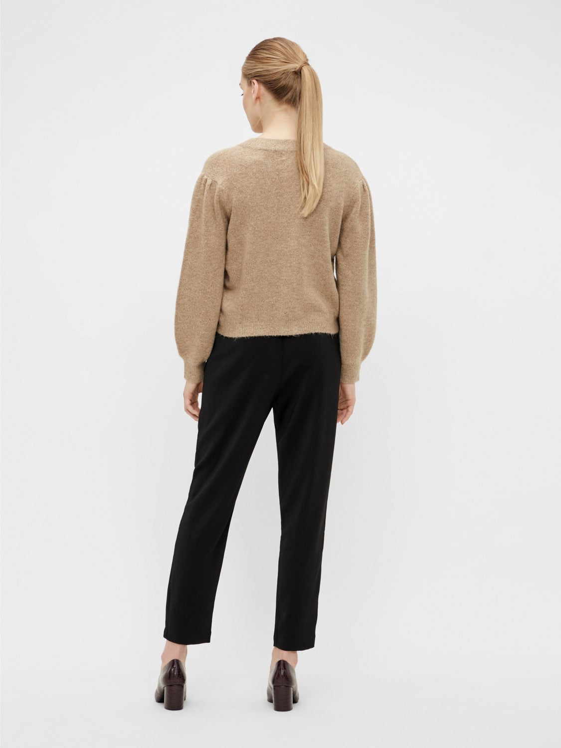 Everly Short Cardigan for Women - Soft Knit Open Front Sweater (Incense/Melange) - Perfect for Office, Casual Outfits & Layering in Fall/Winter