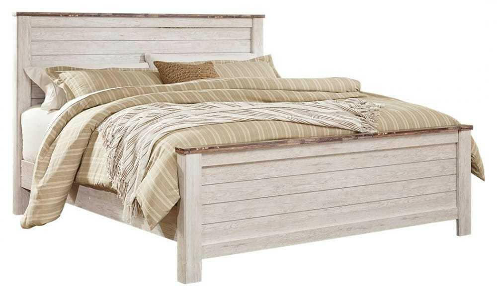 Willowton King Size Bed Frame B267 - 56/58/99 Inches, Sturdy Metal Platform Bed with Noise-Free Support - Perfect for Master Bedroom, Guest Room & Modern Home Decor