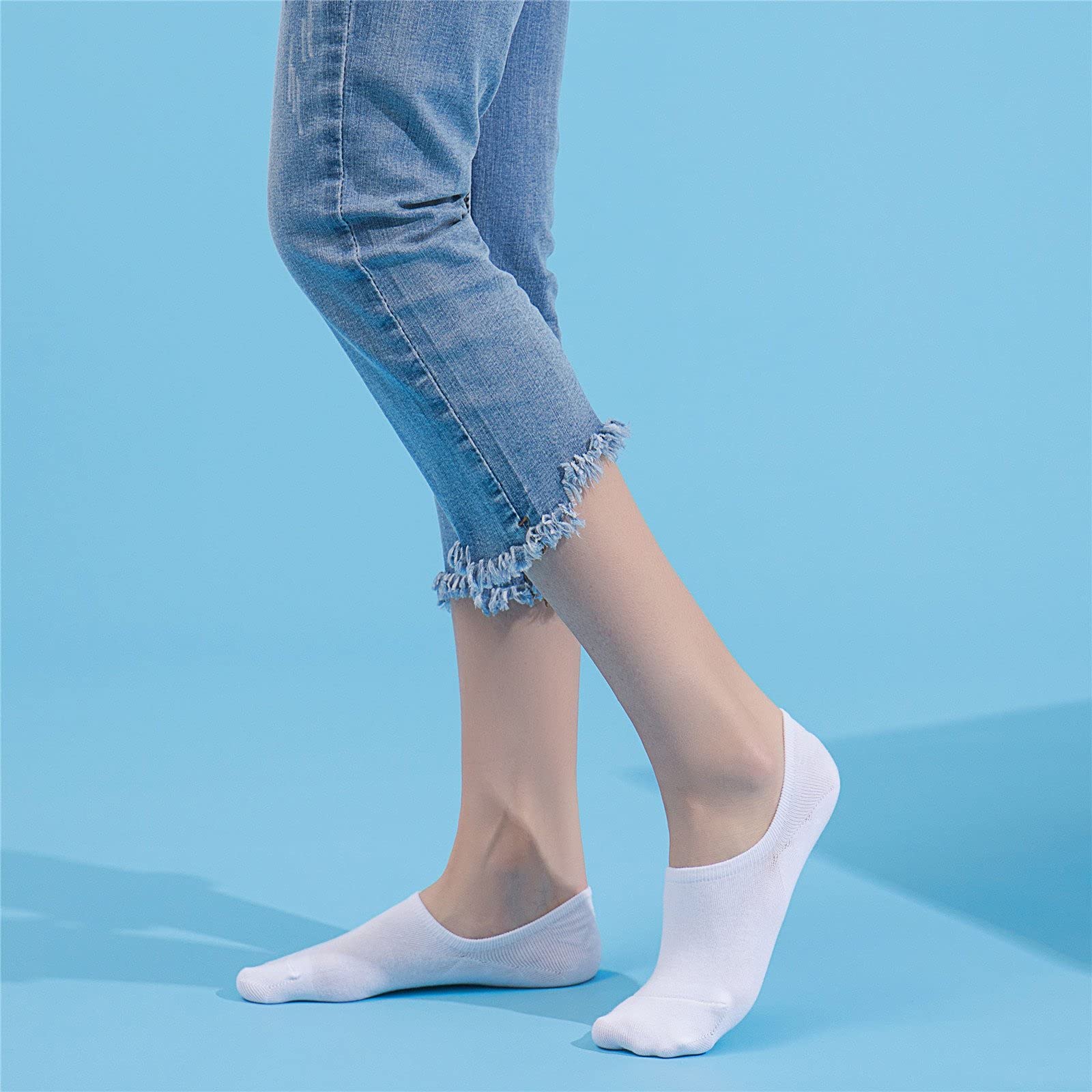 4 Pairs No Show Socks for Women - Non Slip, Breathable & Comfortable Low Cut Invisible Liner Socks - Perfect for Boat Shoes, Sneakers & Everyday Wear