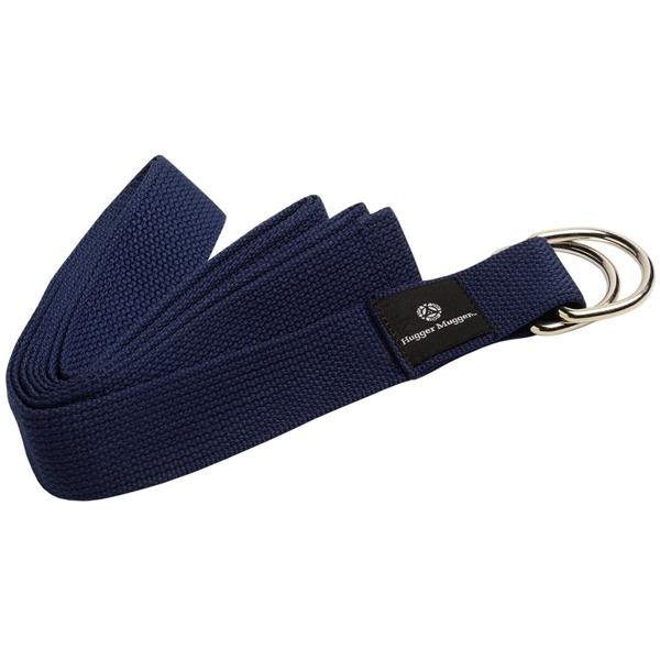 Premium 10-Foot Navy Cotton D-Ring Yoga Strap for Stretching, Flexibility & Pilates - Ideal for Yoga, Fitness & Physical Therapy
