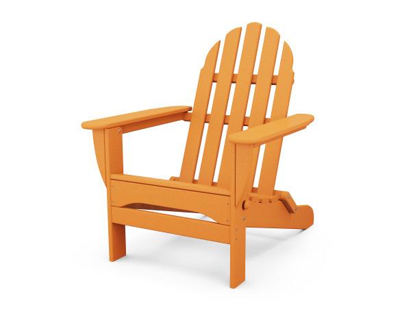 Polywood Classic Folding Adirondack Chair - Durable Outdoor Furniture for Patio, Poolside & Garden Relaxation - Weather-Resistant Recycled Plastic Material
