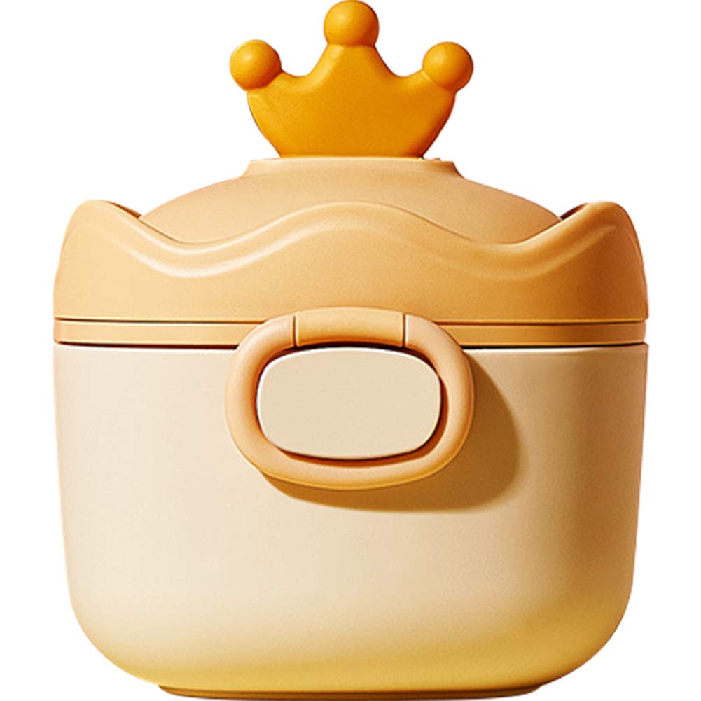 Portable Baby Formula Dispenser with Scoop - Powdered Milk & Snack Storage Container for Toddlers - Travel, Outdoor & On-the-Go Feeding (Yellow, Small) | Perfect for Daycare, Park Outings & Family Trips