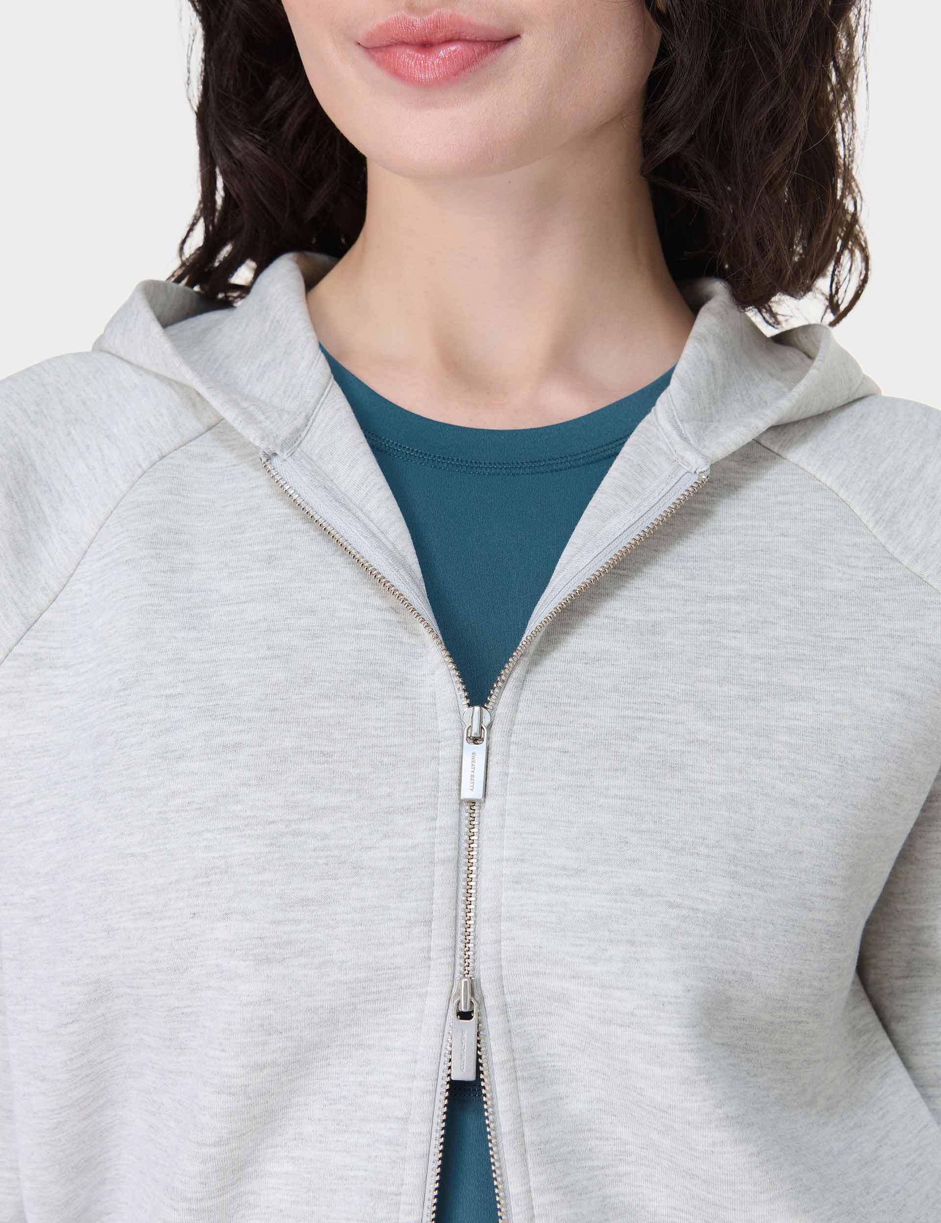 Wind Down Zip Up Hoody - Ice Grey Marl | Cozy Fleece Pullover for Men & Women | Perfect for Casual Wear, Lounging & Outdoor Activities