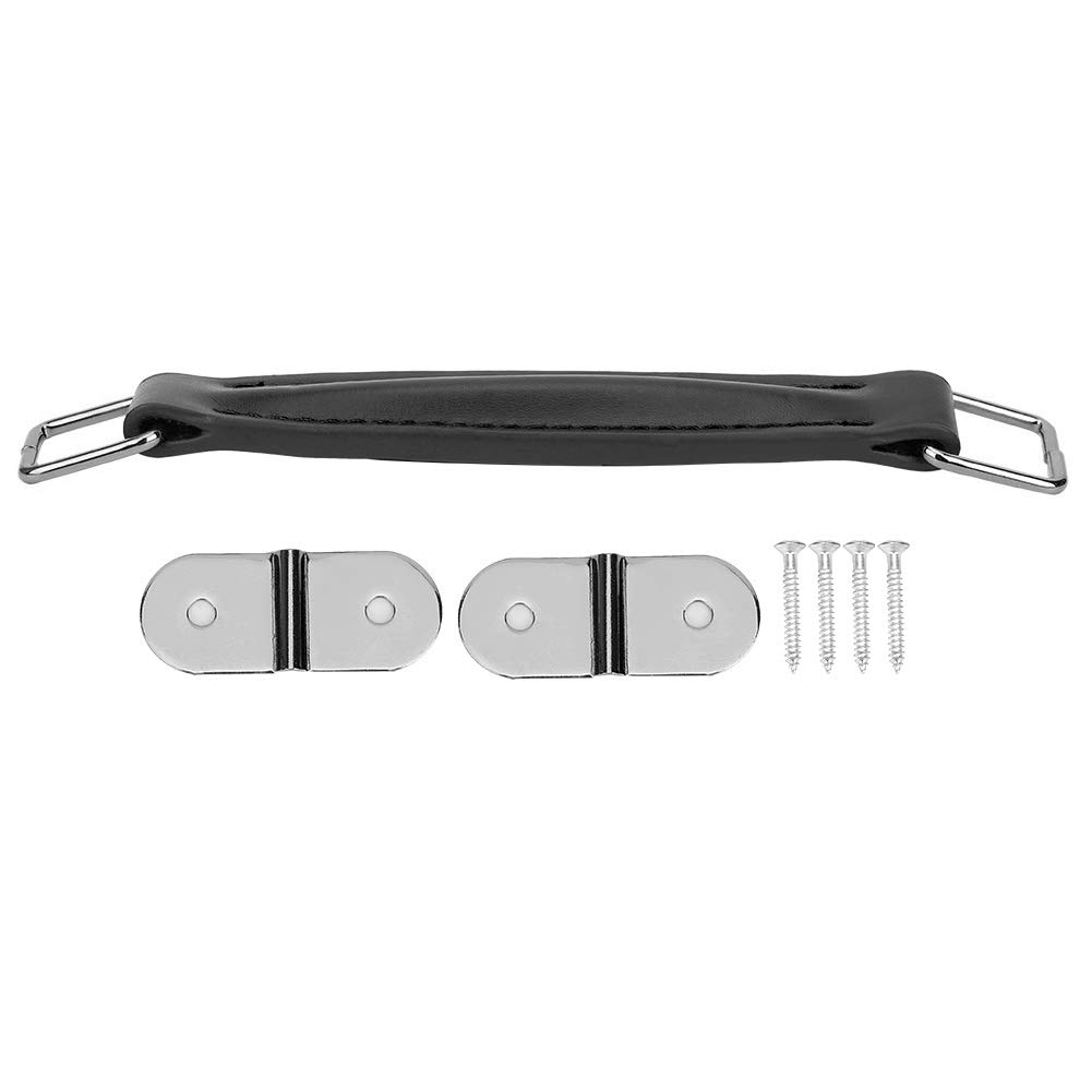 Vintage Style Guitar Amplifier Handle - Black PU Leather Replacement Speaker Handle for Guitar Amps & Cabinets - Perfect for Musicians, Performers & Studio Use