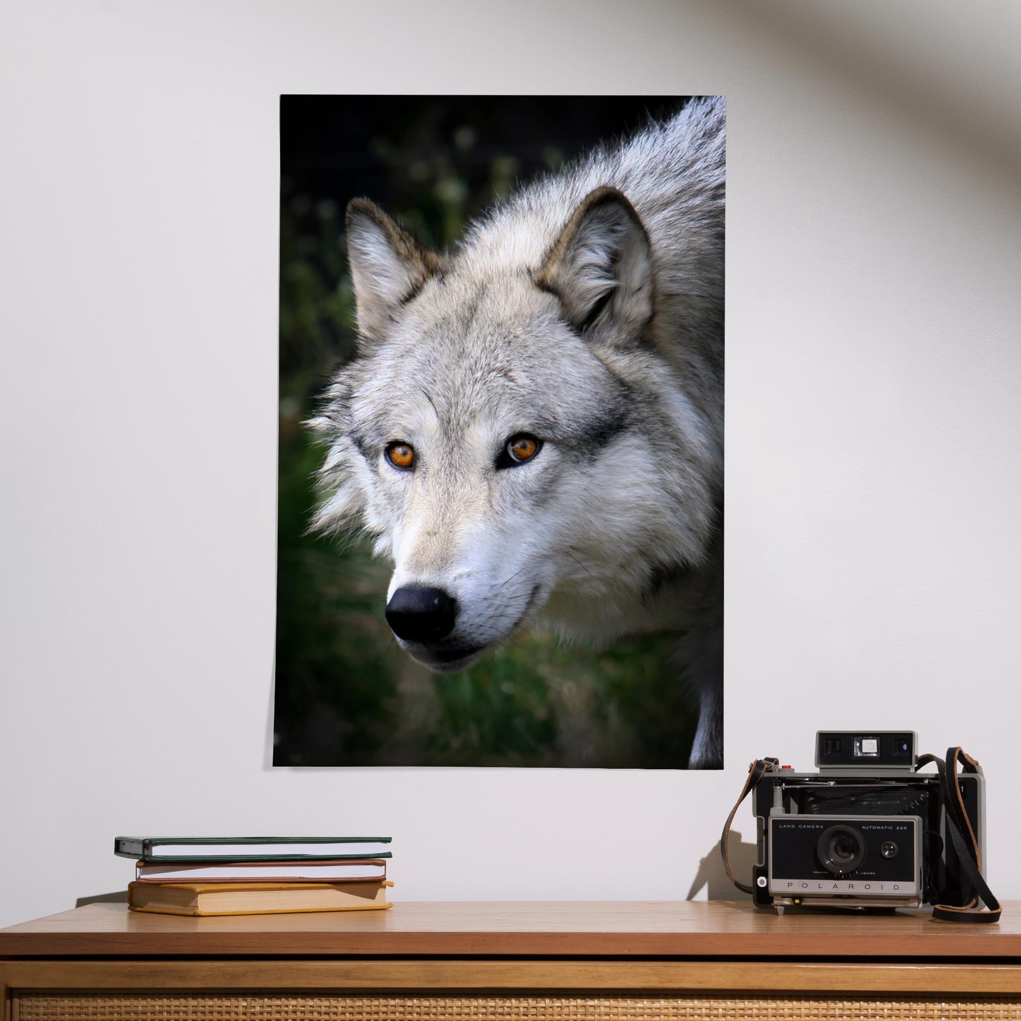 Lantern Press 16x24 Inch Wolf Face Giclee Art Print - Premium Canvas Wall Decor for Living Room, Bedroom & Office