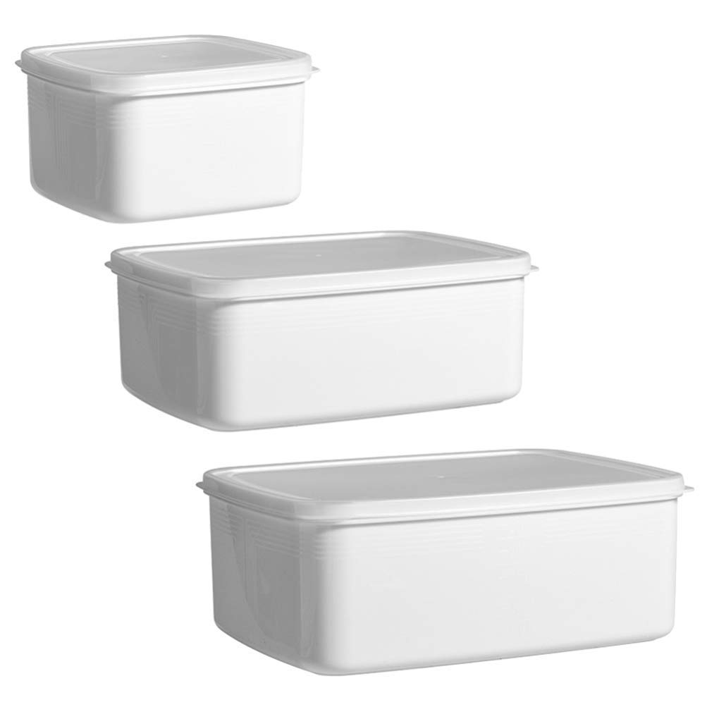3-Piece Leak-Proof Plastic Food Storage Containers with Lids - BPA-Free Meal Prep Containers for Soup, Slime, Leftovers & Refrigerator Organization | Ideal for Kitchen, Picnics & School Lunches