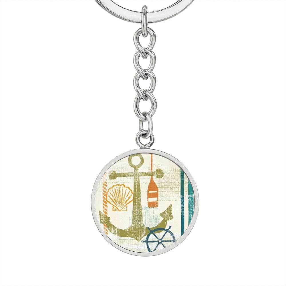 Stylish Beachy Anchor Keychain - Nautical Themed Keyring for Keys, Bags & Gifts - Perfect for Beach Lovers, Summer Accessories & Coastal Decor