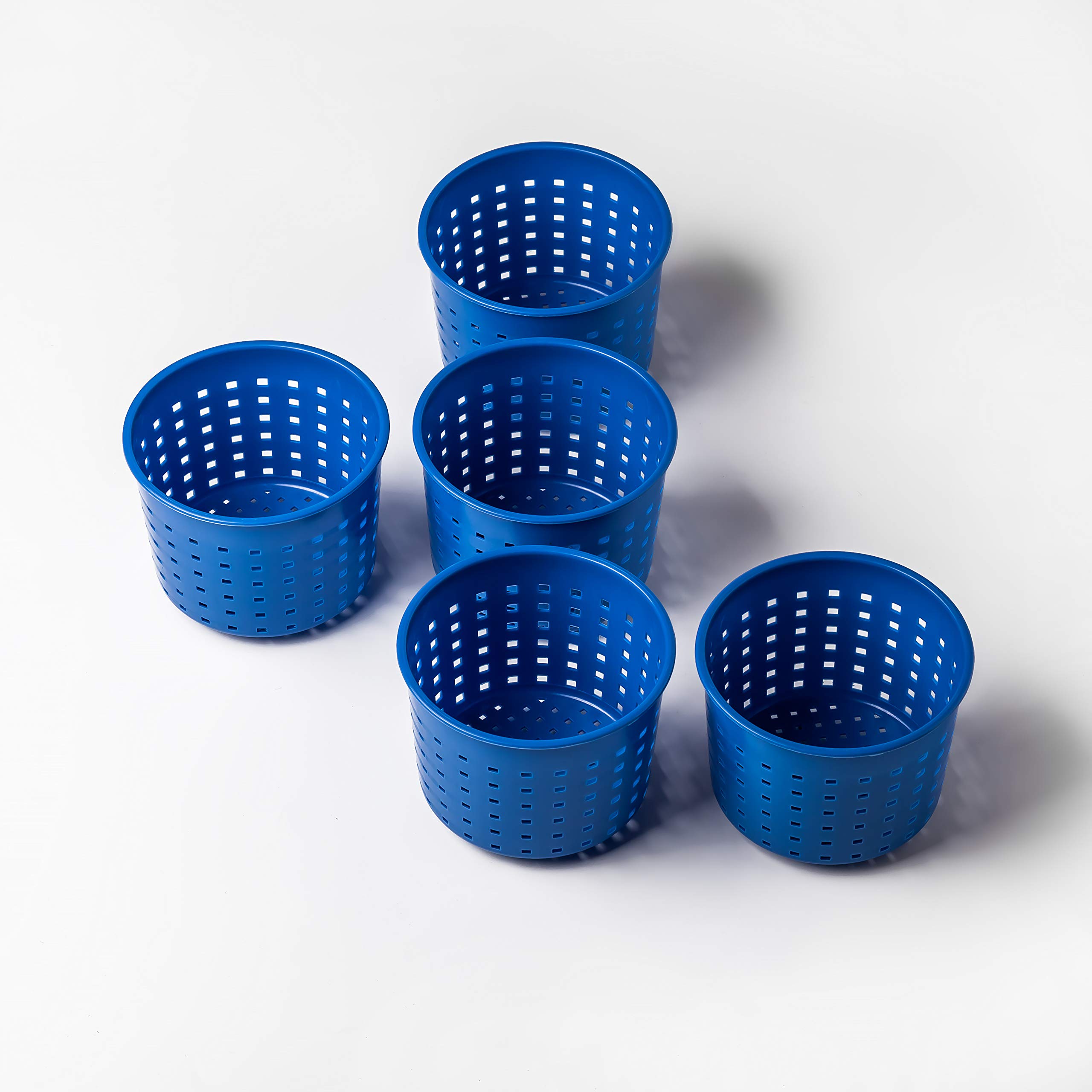 Premium Cheese Making Molds Kit - 5 Pack Soft Cheese Molds for Goat Cheese, Blue Cheese & Rennet Cheesemaking (0.3L/0.6lbs) - Essential Cheesemaking Supplies for Home Cheese Makers | Perfect for Artisan Cheese Production, DIY Cheese Crafting & Homemade Dairy Projects