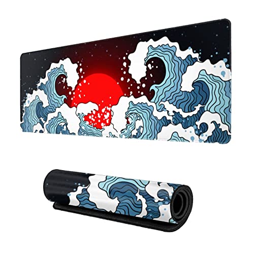 Japanese Blue and White Wave Sun