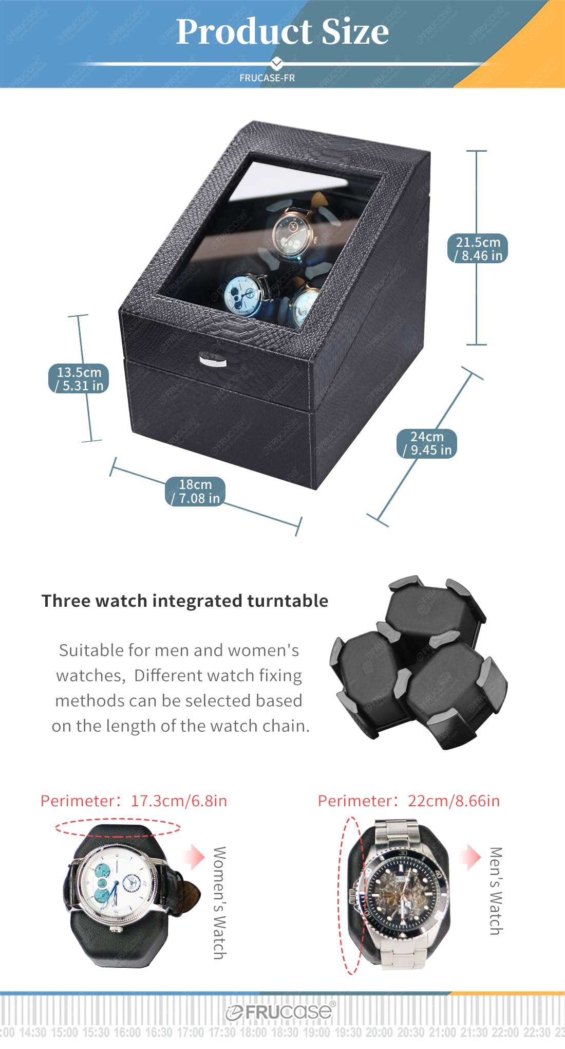 Premium Automatic Watch Winder Box with Japanese Motor - Safe Storage & Rotation for Rolex, Omega & Luxury Watches - Perfect for Travel, Display & Watch Collection Care