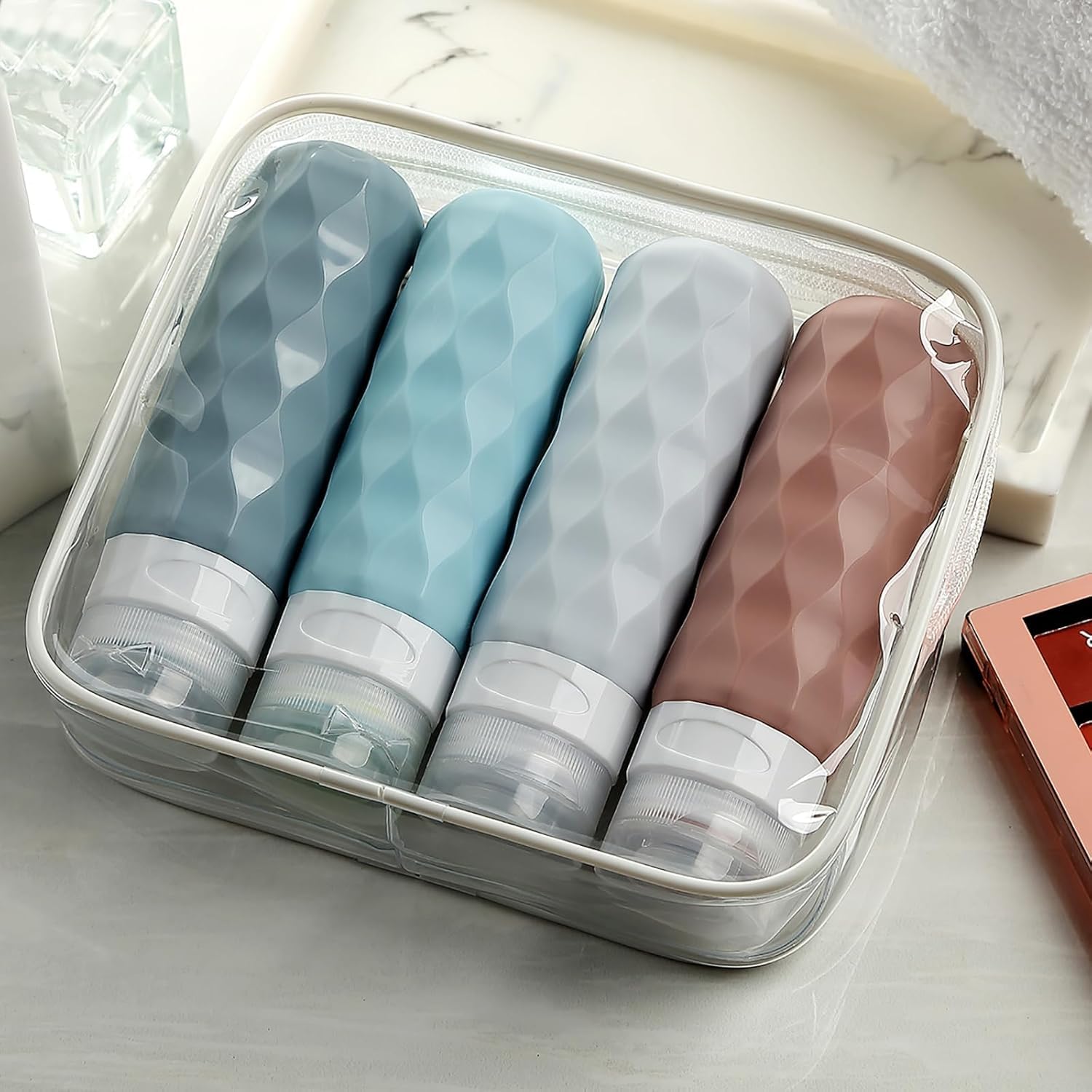 2-Piece 90ml Travel Bottles for Toiletries - BPA Free, Leak Proof & Squeezable Travel Size Containers - Perfect for Shampoo, Conditioner & Lotion - Ideal for Air Travel, Gym & Vacation Accessories