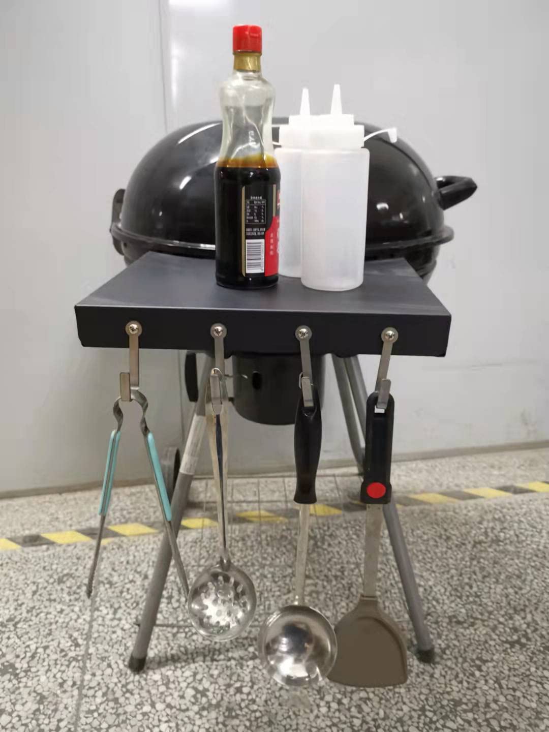 Weber Kettle Premium 22-inch Charcoal Grill Side Shelf Replacement - Barbecue Table Shelf Accessory for 22