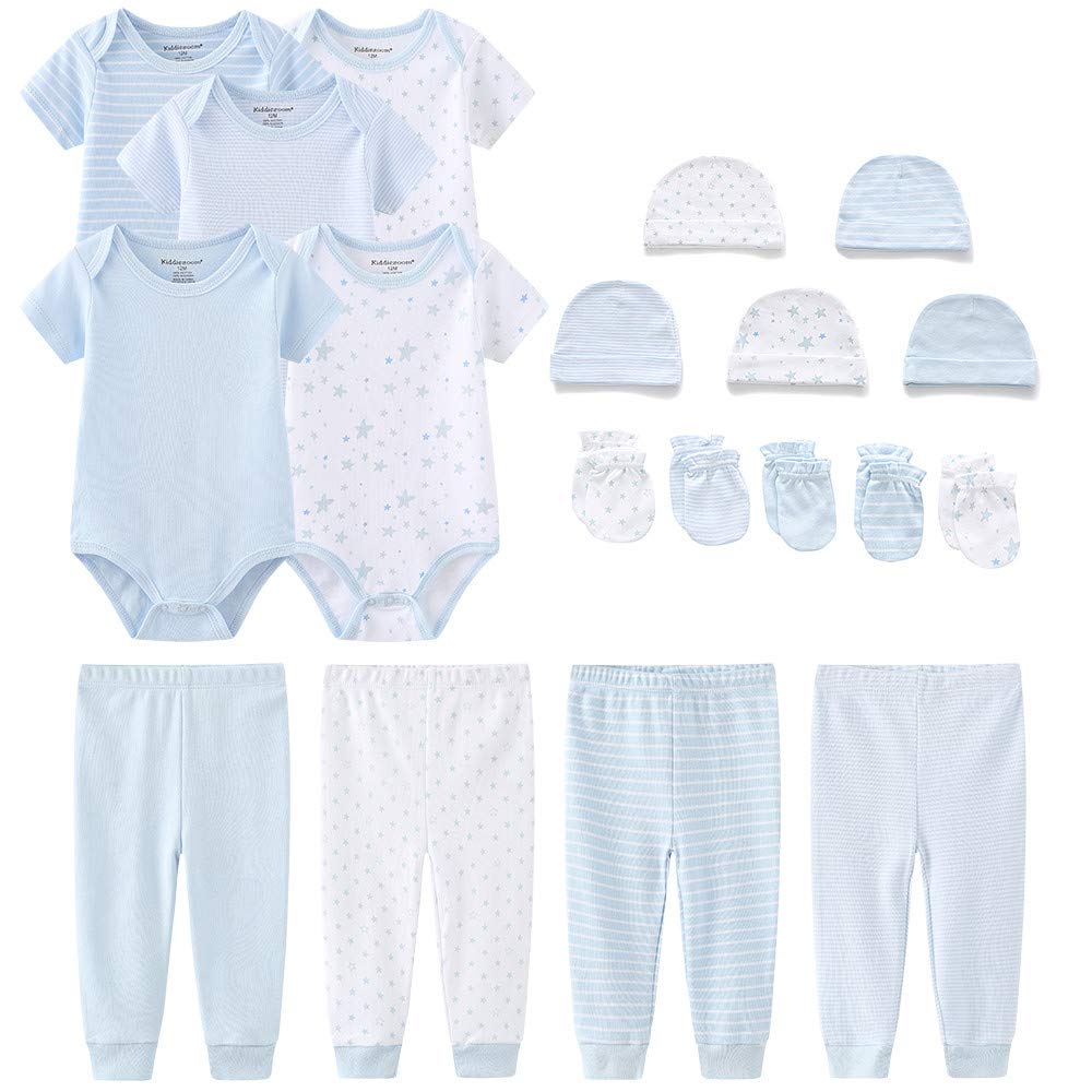 Kiddiezoom Newborn Baby Clothes Set - Cute Bodysuits, Pants & Outfits for 0-3 Months - Perfect Baby Shower Gift & Layette Set for Boys & Girls - Ideal for Photoshoots, Daily Wear & Special Occasions