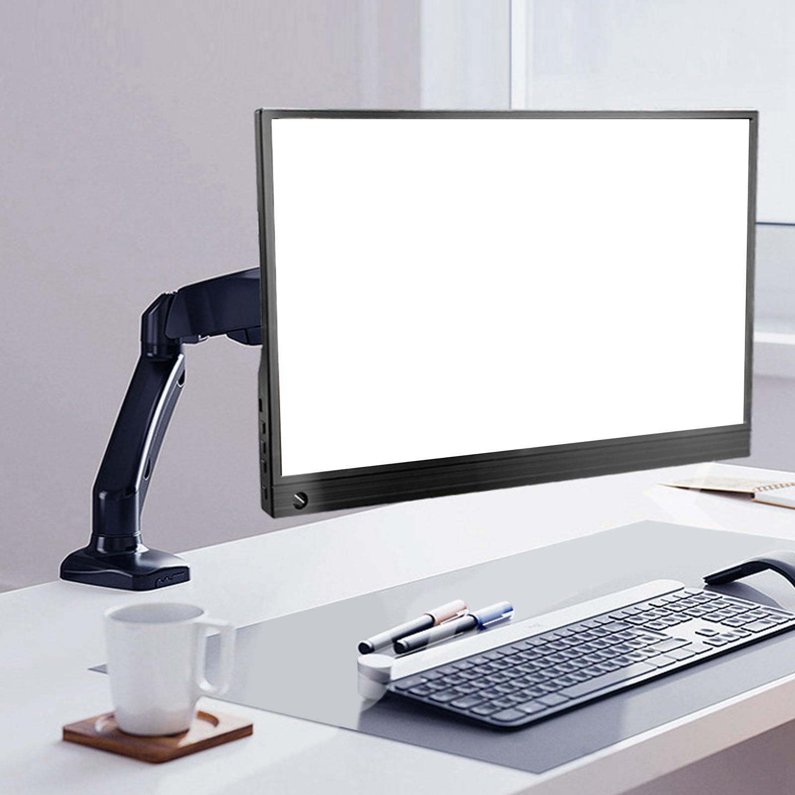Yctze 16-inch Portable IPS Monitor - 1920x1200 Full HD HDR USB-C Display with Built-in Speakers | Ultra Thin Lightweight Design for Travel, Gaming & Work | Perfect for Laptop Extensions, Business Presentations & Mobile Entertainment