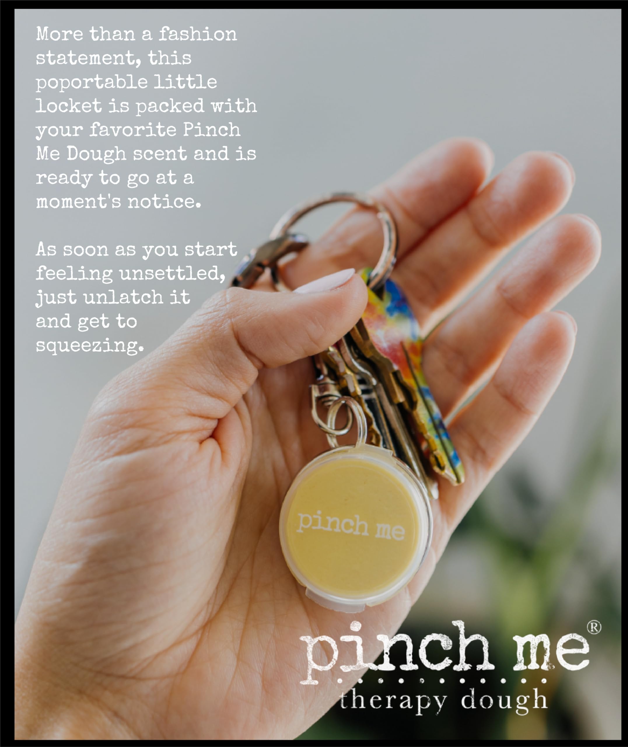 Pinch Me Therapy Dough & Aromatherapy Locket Set - 3oz Stress Relief Putty with .3oz Clip-On Scented Locket - Anxiety Relief, Sensory Fidget Toy for Adults & Kids - Perfect for Office, Travel, and Classroom Focus