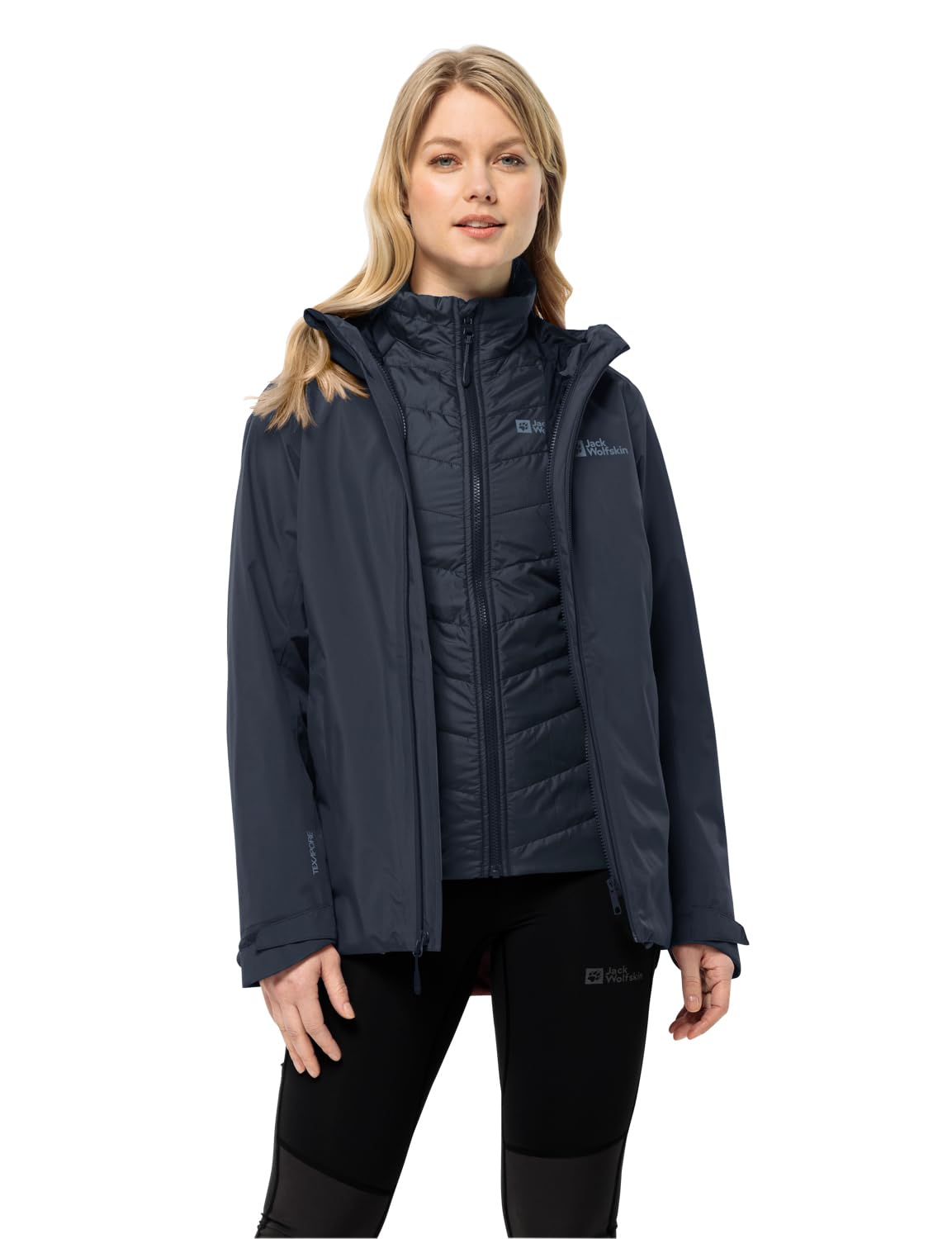 Jack Wolfskin Women's Waterproof Hiking Jacket - Lightweight Windproof Outdoor Coat for Trekking & Camping | Perfect for Mountain Adventures & Winter Travel