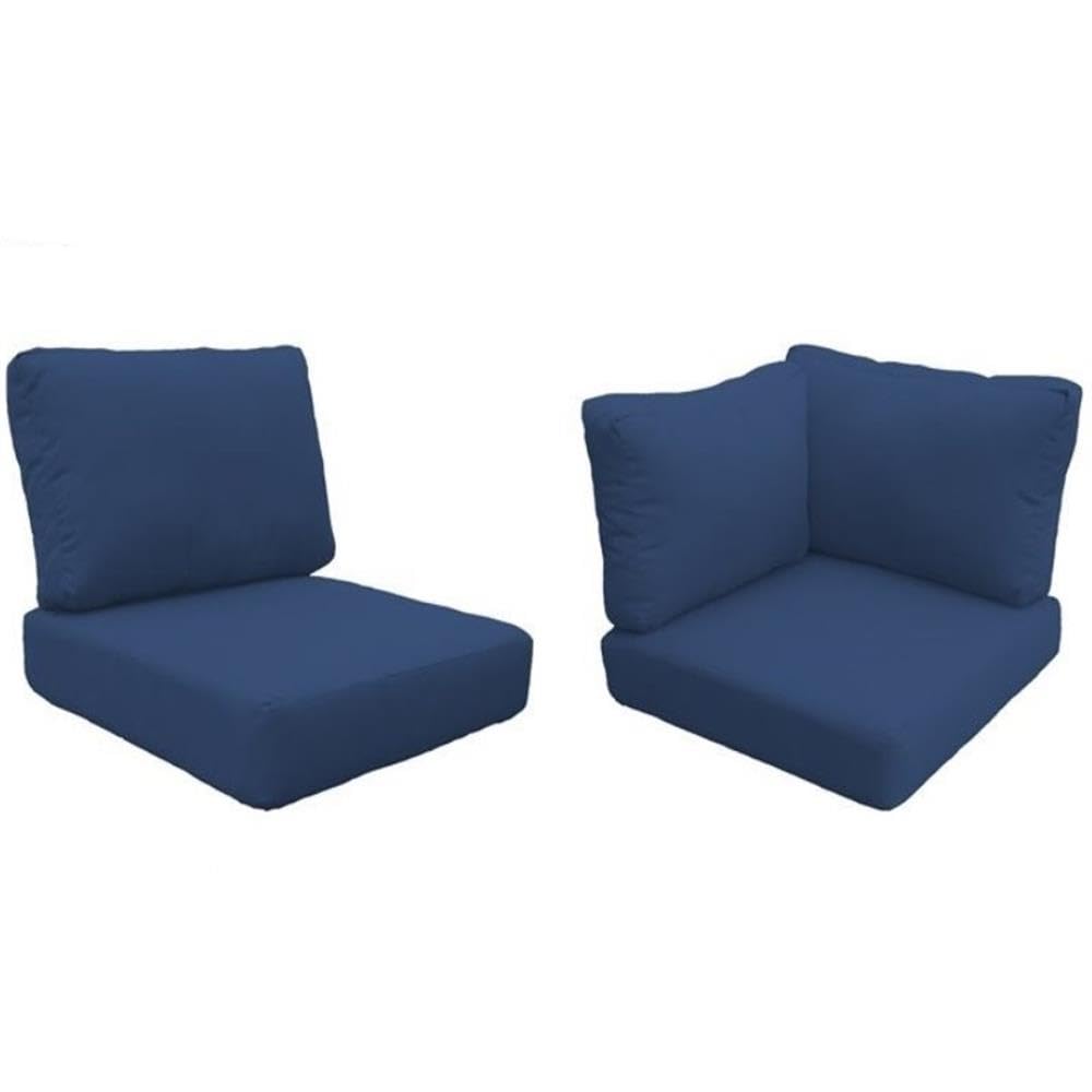 TK Classics High Back Cover Set in Navy for BARBADOS-07c Patio Furniture - Waterproof & UV Resistant Outdoor Cushion Cover - Perfect for Poolside, Garden, and Deck Use (Cushions Not Included)