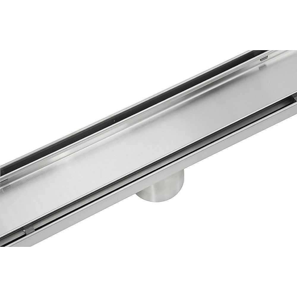 Stainless Steel Shower Drain Grate 1200mm - Center Outlet Tile Insert Bathroom Floor Waste - Ideal for Modern Bathrooms, Wet Rooms, and Walk-In Showers