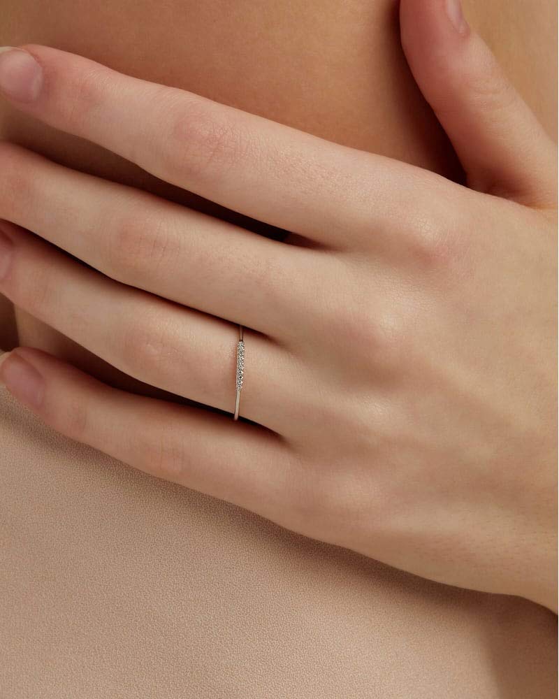 Kendra Scott White Diamond Mila Ring in 14k Gold - Elegant Women's Fine Jewelry for Everyday Wear, Special Occasions & Gift Giving