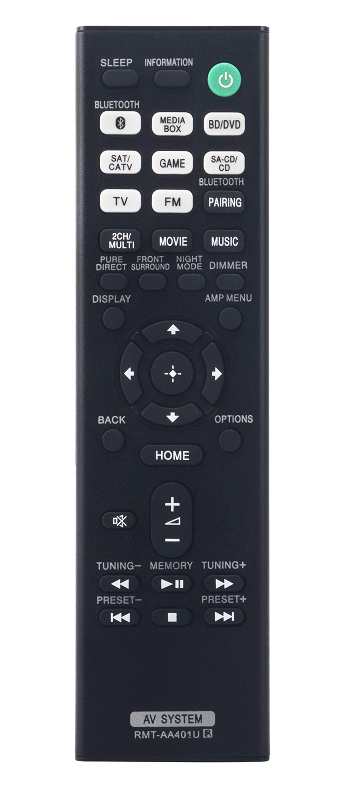 Original Remote Control Replacement for Sony STR-DH401U/STR-DH590/STR-DH790/STR-DH190 AV Receiver - Compatible with Models 1-493-370-11 - Perfect for Home Theater & Entertainment Systems