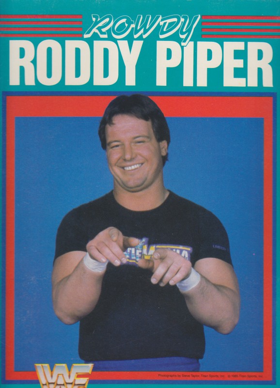 1985 WWF Rowdy Roddy Piper Complete Set of 12 Vintage Wrestling Folders - Perfect for Wrestling Fans, School Supplies & Collectors