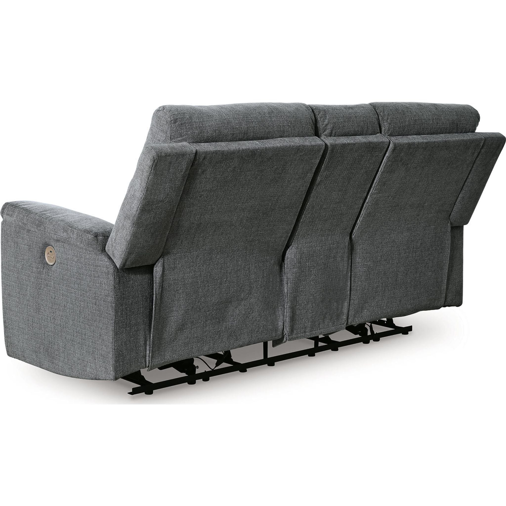 Barnsana Power Reclining Loveseat with Console - Modern Electric Recliner Sofa for Living Room, Home Theater & Family Room - Comfortable Dual Motor Couches with USB Charging & Cup Holders