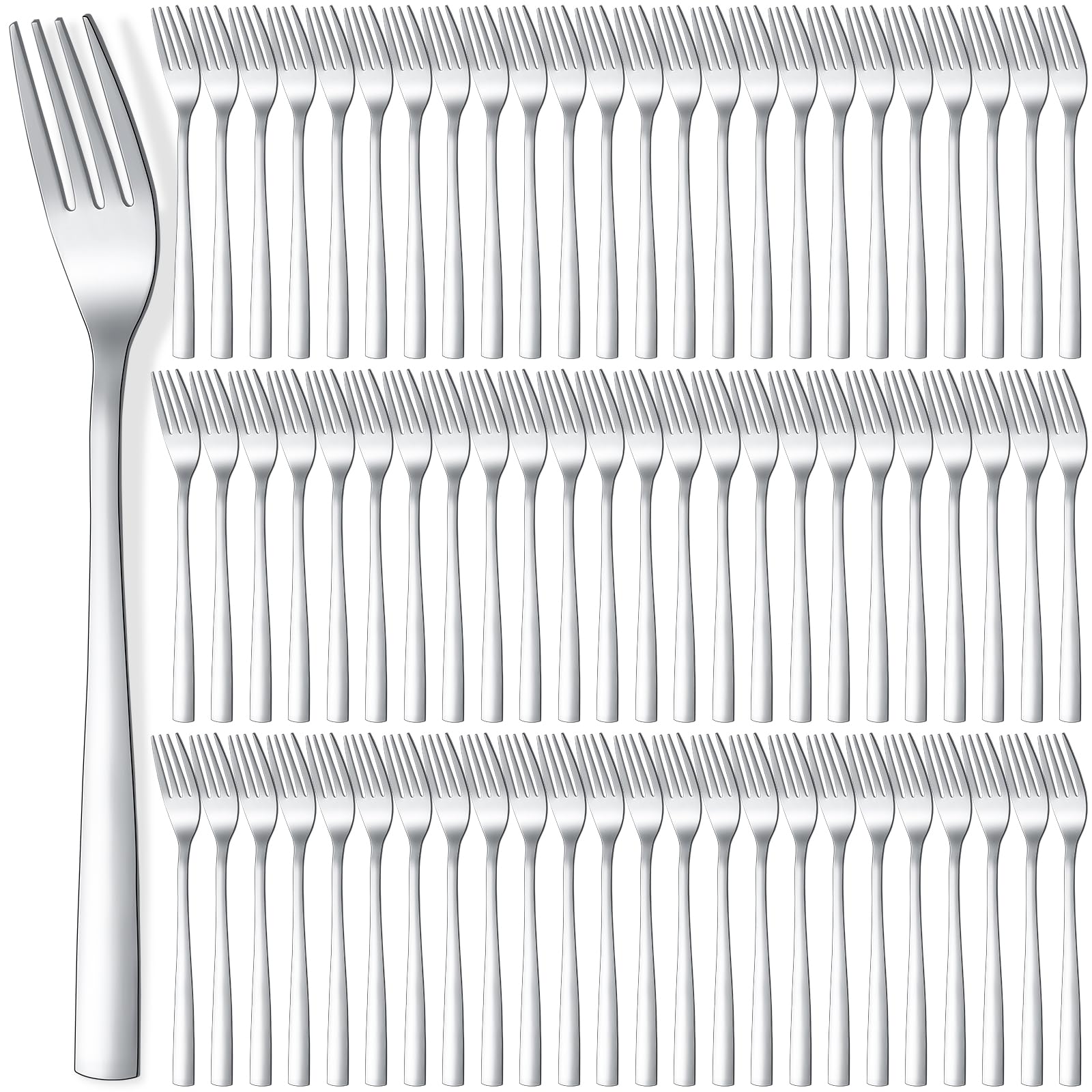 100-Piece Minatee Stainless Steel Dinner Forks Set - 6.9