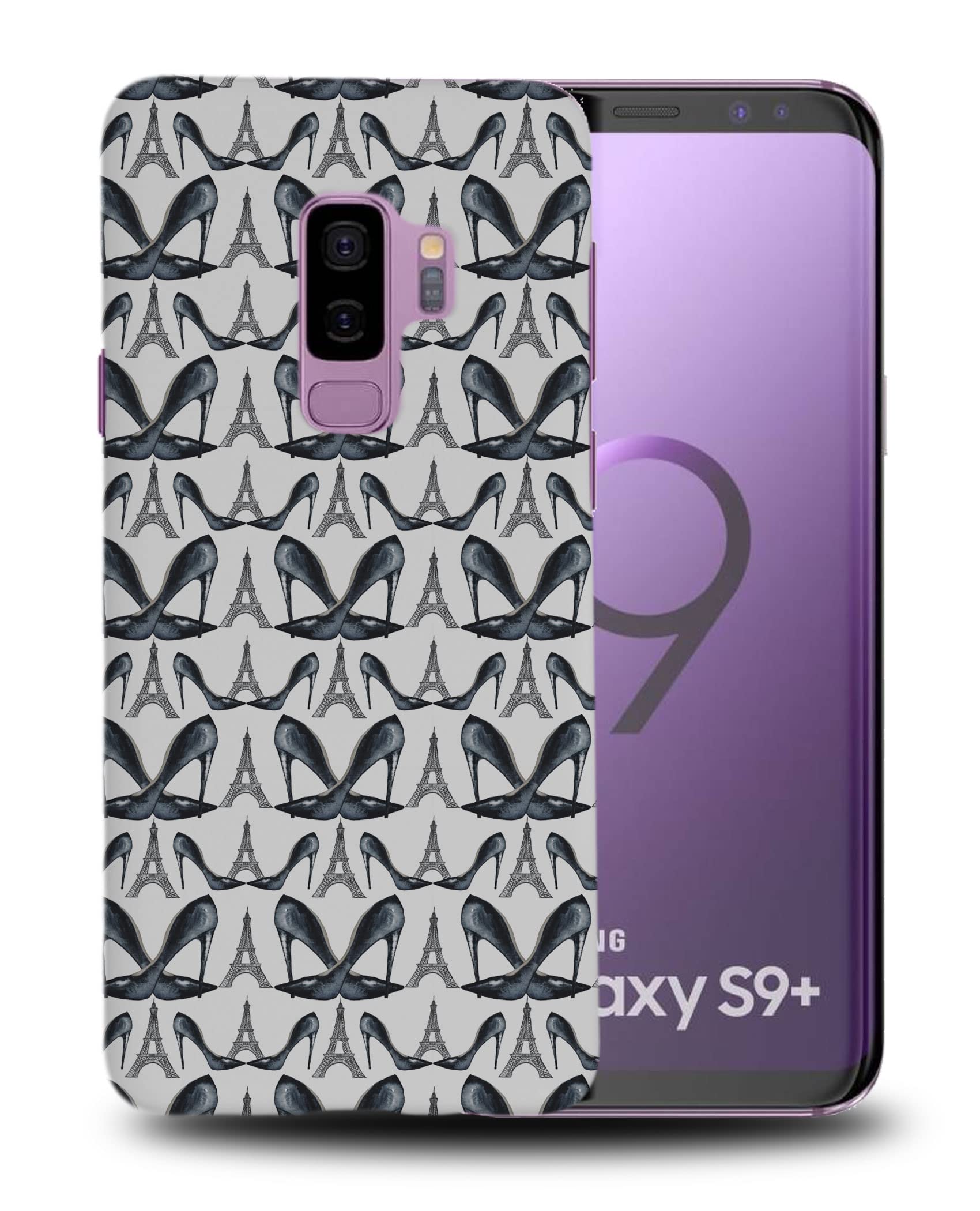 Eiffel Tower High Heel Phone Case for Samsung Galaxy S9+ - Fashion Accessory for Women
