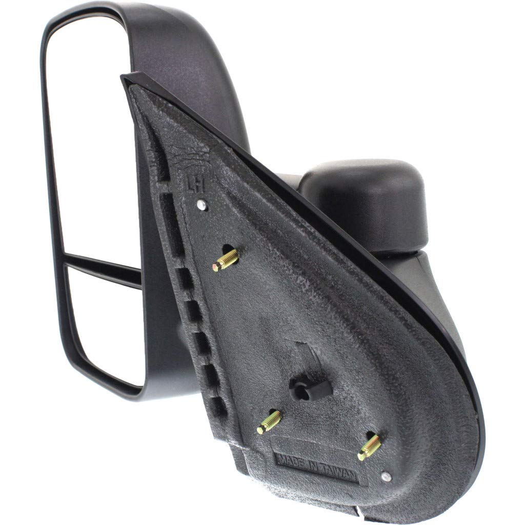 2007-2014 Chevy Silverado 2500/3500 HD Manual Folding Towing Mirror - Driver Side Non-Heated Textured Black Replacement (Fits Part #20862094 & GM1320337) | Perfect for Heavy-Duty Towing & Off-Road Adventures