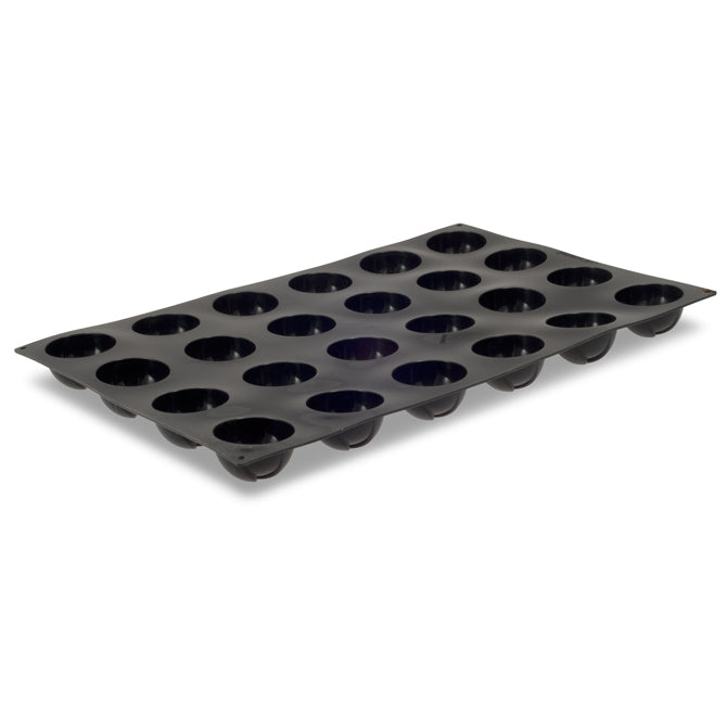 Pavoflex Silicone Dome with Swirl Design - 24-Cavity Baking Molds for Cupcakes, Chocolates & Candies - Perfect for Home Baking and Party Desserts