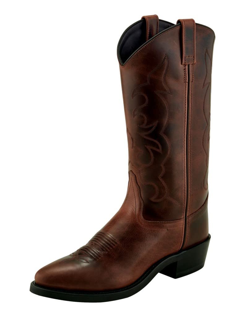 Men's Old West Cowboy Work Boots - Durable Western Boots for Ranch Work, Riding & Outdoor Adventures