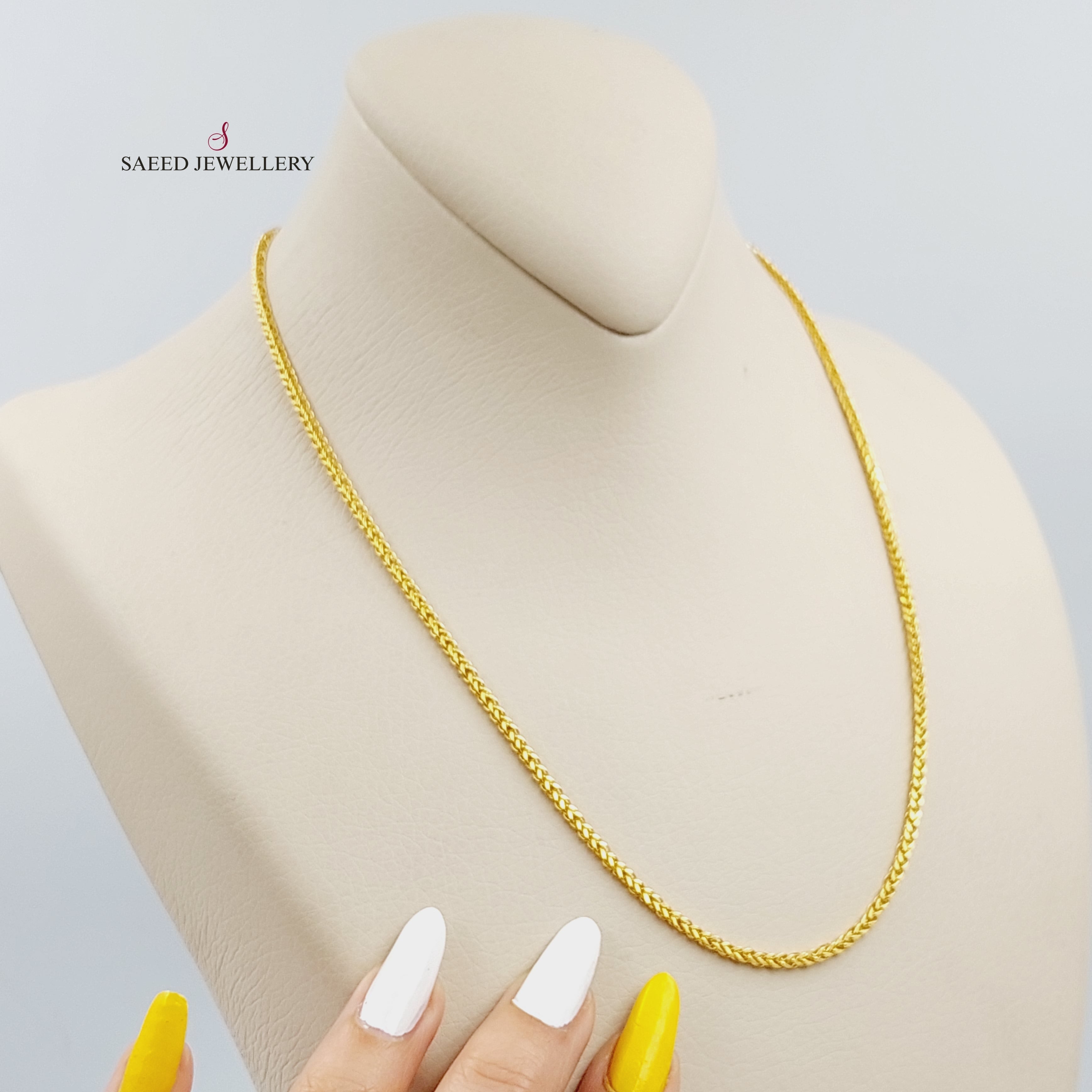 45cm Medium Thickness Franco Chain Necklace for Women - Gold & Silver Stainless Steel Cuban Link Choker - Perfect for Layering, Everyday Wear & Special Occasions